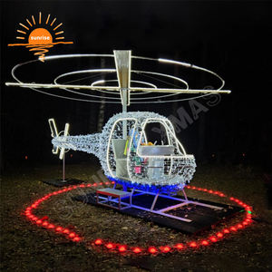 Vacances Noël Hélicoptère Géant Motif Décoration Fournitures LED Étanche Voiture De Sport Thème Lumière Spectacle pour Rue Jardin Parc - Product Image 2