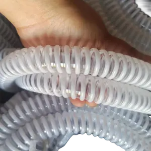 Individuell länglich 1/2 ID19mm Lebensmittelqualität flexibel klein durchsichtig Kunststoff Rohr PVC wellpappe-Schlauch PVC Absaugung Helix-Rohr