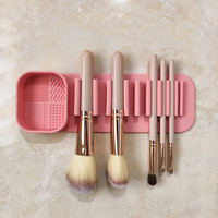 Support mural multifonctionnel intégré pour le séchage des pinceaux de maquillage, séchoir à pinceaux de beauté en silicone