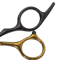 Kit de ciseaux professionnels pour la coupe et l'éclaircissement des cheveux de 5,5 pouces, en acier inoxydable, antistatiques, pour barbier, avec étui en cuir