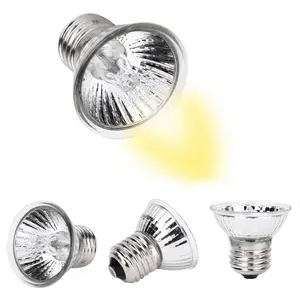 Lampu Pemanas E27 Bohlam UVB, 25W 50W 75W UVA Uvb Bohlam Halogen Hewan Peliharaan