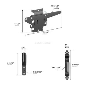 Loquet de portail à levier automatique à gravité avec poignée pour portes extérieures en bois/PVC, stock local US - Product Image 3