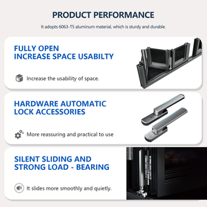 Portes coulissantes pliantes <span class=keywords><strong>en</strong></span> aluminium verni, <span class=keywords><strong>prix</strong></span> <span class=keywords><strong>d</strong></span>'usine, portes de patio pliantes pour villas, jardins et bureaux - Product Image 6