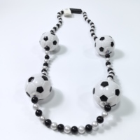 Collier de perles de ballon de football lumineuses LED en gros - ABS Mardi Gras Ramadan Cadeaux de fête de remise de diplôme pour les fans de sport
