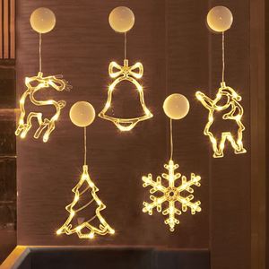 Décoration de Noël LED Lumineuse : Père Noël, Flocon de Neige, à Suspendre avec Ventouse pour Fenêtre – Cadeau de Noël et Nouvel An pour la Maison - Product Image 1