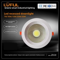 Plafonnier LED encastré commercial ultra-plat 7W 10W 15W 20W 30W, spot COB pour salon et chambre