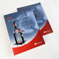 Pochette de brochure découpée à l'emporte-pièce personnalisée avec fente pour carte de visite pour la promotion de produits de salon et l'impression numérique de marketing d'entreprise