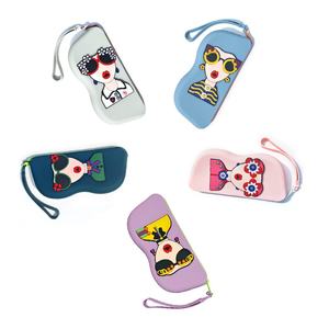 カスタムロゴ シリコン製 メガネケース ポータブル サングラスポーチ アイウェア収納バッグ 保護スリムサングラスホルダー 男女兼用 - Product Image 2