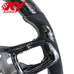 Volant personnalisé en fibre de carbone forgée blanche et cuir noir pour Ford Mustang GT GT350 GT500 S650 Shelby 2024 2025 2026 - Product Image 3