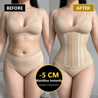 Ceinture amincissante en latex pour femme, gaine ventre plat avec 19 baleines en acier, respirante, stock US, expédition rapide