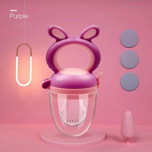 Tétine en silicone de qualité alimentaire pour bébé, jouet de dentition aux fruits, pochettes en silicone pour les tout-petits et les enfants - Product Image 4