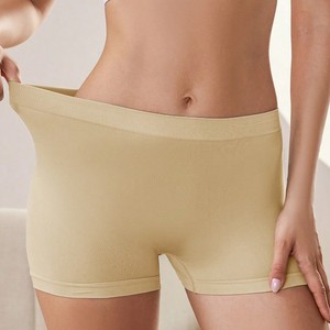 Shorts Deportivos de Cintura Media para Mujer, Tejido de Nailon y Algodón sin Costuras, Estilo Europeo y <span class=keywords><strong>Americano</strong></span>, Color Sólido - Product Image 4