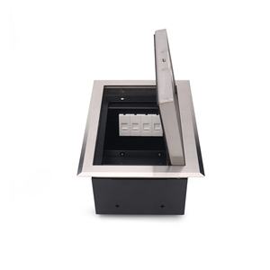 Caja de Conexión a Piso de Acero Inoxidable Impermeable IP66 con Módulos de Alimentación Dobles Empotrados - Product Image 4