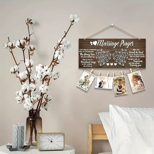 Valentine's Day Decorative Wooden Hanging Photo Clip Plaque For Wedding <b>Party</b> <b>Decoration</b> And Photo <b>Wall</b> Hanging Ornament - Product Image 3