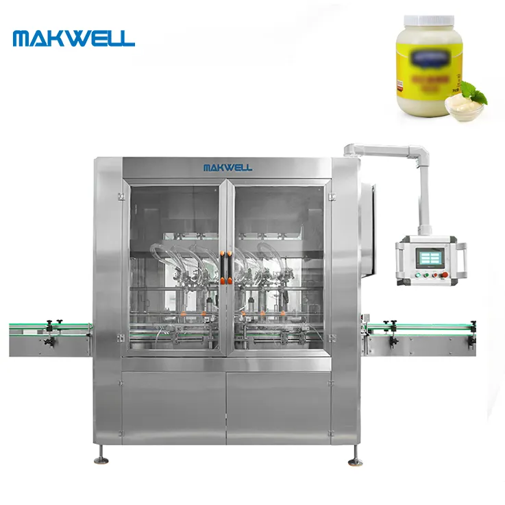 Makwell máquina de enchimento de pote, máquina de enchimento automático de mayonnaise e peanco