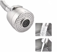 Keran Dapur Modern GLOYAR Grosir, Terpasang di Dek, Bahan Stainless Steel Berlapis Krom, Putar 360 Derajat, Tarik-Ngancung, 1 Tuas