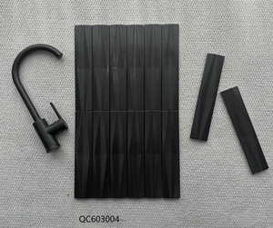 Fábrica al por mayor superficie almenada negro blanco empalme mate brillante azulejo torneado a mano suelo decoración interior y exterior - Product Image 6