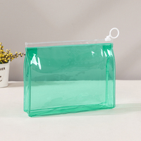 Sac de voyage cosmétique en PVC transparent durable et personnalisable avec fermeture éclair, poignée à boucle et impression bronzée pour femmes, pour articles de toilette et maquillage