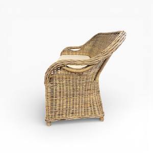 Sofá Moderno de Mimbre y Ratán, Sillón de Mimbre Natural, Sofá para Interiores y Exteriores, Muebles para Sala de Estar y Patio - Product Image 2