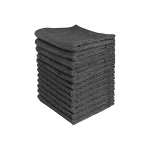 Serviette tissée personnalisée pour cheveux, 100% coton, serviette colorée avec logo brodé - Product Image 2