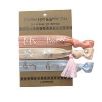 Attaches de cheveux avec pompon, lot de 100 pièces, Bracelet pour filles, avion carte compas, support queue de cheval, vente en gros