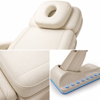 Table de soin électrique à 4 moteurs avec appui-tête réglable et base en ABS pour salon, spa, dentisterie, microblading et soins du visage