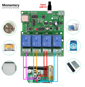 Dc 7-32V USB 5V EweLink Wifi RF chuyển đổi mô-đun không dây tiếp sức nhà thông minh điều khiển từ xa 4 kênh Alexa googole nhà - Product Image 6