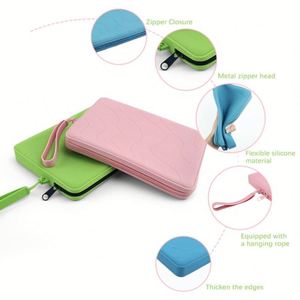 Sac de rangement en silicone 100 % écologique, petit format, avec fermeture éclair tendance, lavable, idéal pour les voyages et l'usage quotidien – Offre Spéciale - Product Image 3