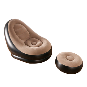 Nouveau canapé-lit pliable japonais créatif gonflable avec revêtement en flocage PVC et pompe à pied - Product Image 2