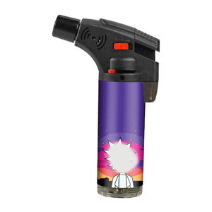 TECHNO-Briquet torche à jet incliné pour cigarette, à l'épreuve du vent, puissant butane rechargeable, flamme bleue, ODM, LOGO personnalisé - Product Image 1