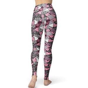 Pakistan Made Spandex/Polyester Printed Custom Breathable Eco-Friendly <b>Women</b> Yoga Pants / Training <b>Legging</b> - Product Image 3