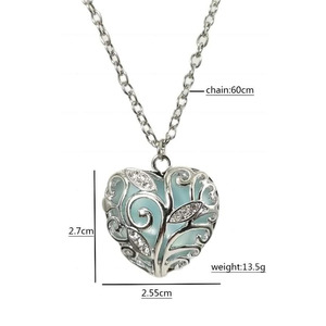 Chunky Hollow Heart <b>Necklace</b> Luminous Purple Blue Green Heart Pendant <b>Necklace</b> for Women Men Girls <b>Glow</b> <b>in</b> <b>the</b> <b>Dark</b> Jewelry Gift - Product Image 3