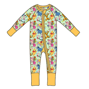 도매 톈제 대나무 섬유 유니섹스 아기 의류 캐주얼 니트 양방향 지퍼 신생아 점프수트 가을용 재고 있음 - Product Image 6