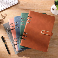 DABENYING A5 Carnet de notes en PU imperméable à feuilles mobiles détachables, Agenda professionnel, Cahiers rechargeables en gros, Carnet à anneaux
