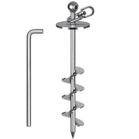 Piquet d'ancrage pour chien en acier allié, pivotant à 360°, robuste, pour jardin et camping, attache pour animaux de compagnie