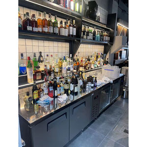 Customizable Multi-Function Durable <b>Stainless</b> <b>Steel</b> American Style <b>Workbench</b> Modern Luxury Bar Wine Cabinet for Party - Product Image 1