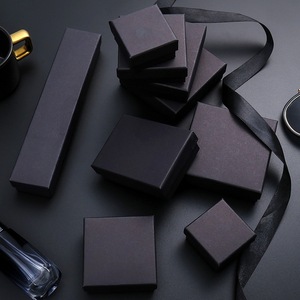 Scatole di cartone per gioielli scatole regali esposizione di stoccaggio presente per collane bracciali orecchini anelli confezione quadrata rettangolare - Product Image 2
