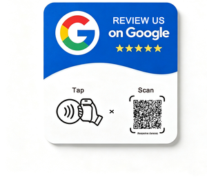 Thẻ NFC Google Review Tiếng Tây Ban Nha, Ý, Pháp, Giá để bàn acrylic 12cm, tương thích NFC213, 13.56MHz, Chạm để đánh giá - Product Image 2