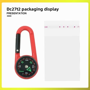 Thermomètre <span class=keywords><strong>boussole</strong></span> double face en plastique pour alpinisme et activités de plein air, portable à accrochage rapide avec cadran à aiguille et boucle - Product Image 4