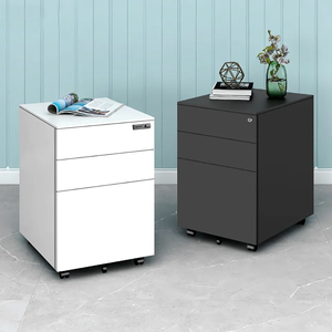 Customized Factory Direct Sales <strong>Mini</strong> Red 3 Drawer Under Desk Mobile Bedroom Office <strong>Storage</strong> Steel Metal Drawer File <strong>Cabinet</strong> - Product Image 3