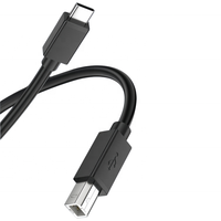 Cable de Impresora Tipo C B con Conector Cuadrado, Totalmente de Cobre, Trenzado, para Conexión de Teléfono Móvil/PC/Escáner/Teclado Eléctrico, Transferencia de Datos