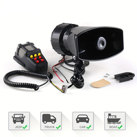 Klaxon de voiture 7 tons de son 12v Mic Pa Haut-parleur Système d'urgence de voiture avec microphone Amplificateur de son Klaxon électrique