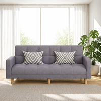 Dareko AR80 2-3-Sitzer Komfortables Modernes Modulares Ecksofa-Bett Sessel mit Stoffbezug Holzbeine für Apartments