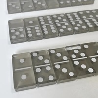 Jeu de dominos en acrylique, tuiles de Pai Gow, produits en acrylique personnalisés, jouets éducatifs