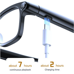 M08 High Quality Smart <b>Glasses</b> with 800W HD Camera UV400 Color-Changing Lenses Fashion Square Design Full Rim Frame Customizable - Product Image 2