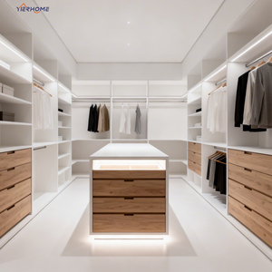 Système de garde-robe walk-in gris moderne personnalisé | Meubles de chambre à coucher de luxe personnalisation complète de la - Product Image 5