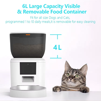 Mangeoire automatique intelligente pour chiens 4L avec WiFi Tuya App Distributeur de nourriture pour animaux de compagnie en acier inoxydable Bol de contrôle OEM Prix d'usine