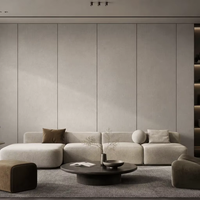 Panneaux acoustiques modernes en PET OEM, panneaux muraux insonorisants personnalisés pour salon, hôtel, appartement, extérieur/intérieur, écologiques