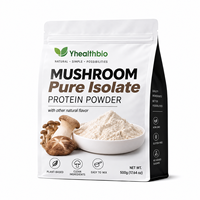 Poudre de protéines d'isolation de champignons sans gluten, sans produits laitiers, poudre fine, marque privée, OEM, ODM, emballage personnalisé
