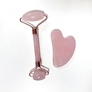 high quality wholesale beauty kit custom logo rose quartz jade roller and <b>gua</b> <b>sha</b> <b>set</b> - Product Image 6